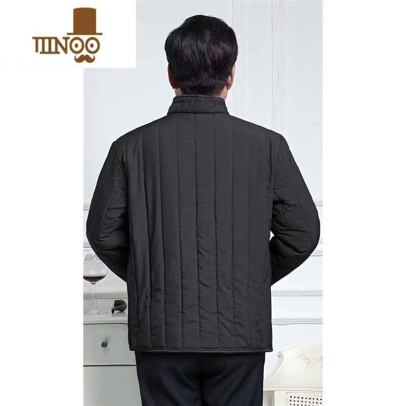 YANXU中老年棉衣男爷爷外公爸爸装加绒加厚新款棉服男装保暖棉袄高清大图