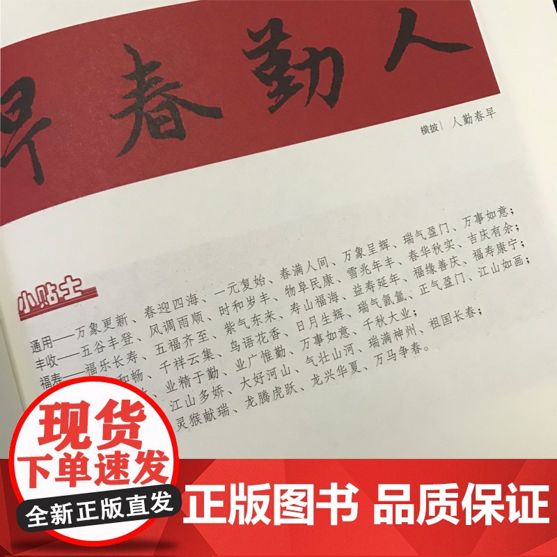 赵孟頫行书集字春联 古帖集字对联 春联挥毫程峰编 毛笔书法练字帖简体旁注原帖放大 黑字手写对联春联书籍高清大图