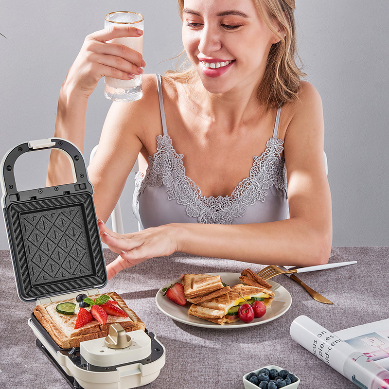 德国蓝宝(Blaupunkt)三明治机家用轻食机多功能早餐机面包机华夫饼吐司压烤机三明治炉