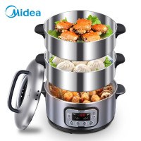 美的(Midea) 电蒸锅多功能家用电火锅电煮锅电热锅三层大容量14.8L大容量智能预约MZ-ZG28Power501