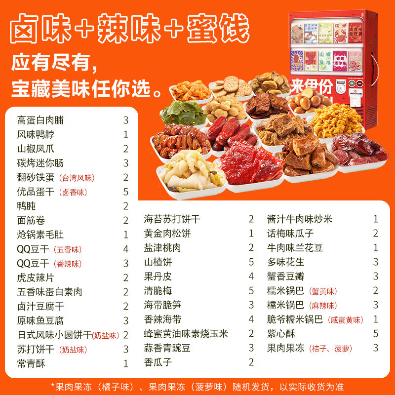 来伊份休闲零食混合坚果每日营养健康零食礼包独立小包装方便携带美味解馋高清大图
