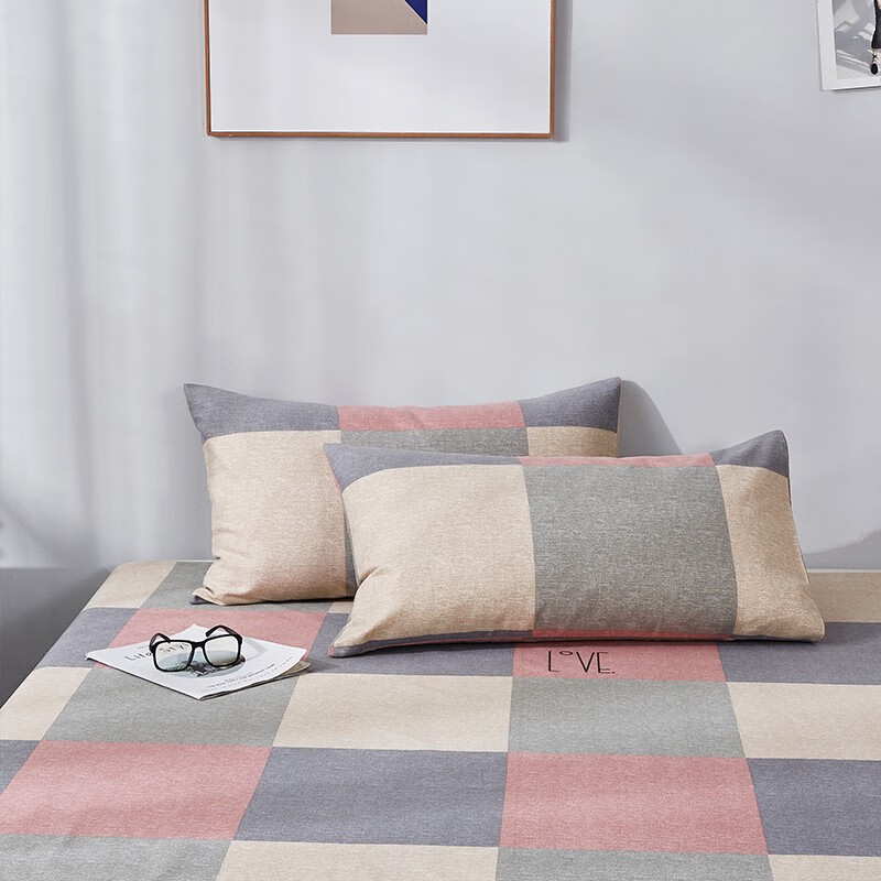 天琴床品三件套200*230cm柔软舒适格格有情粗布印花TQ-S58高清大图