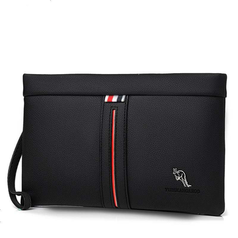 袋鼠手包男士手拿包信封包社会人夹包时尚休闲手腕包视频