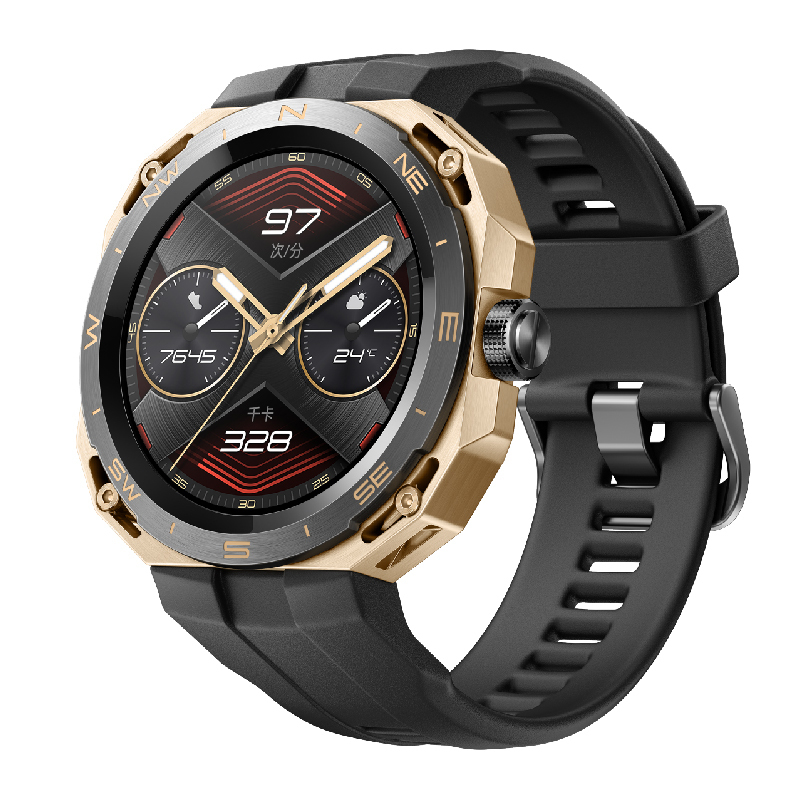 华为/HUAWEI WATCH GT Cyber 曜金黑 都市先锋款 42mm 智能手表 运动手表 血氧心率睡眠压力监测 专业健康 闪变换壳 智能机芯 微信手表版