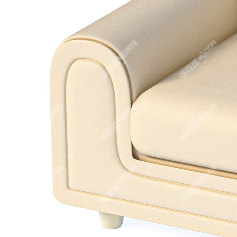 新泰迪贵族双人沙发 - 深米色高清大图