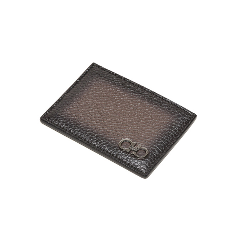 Ferragamo 菲拉格慕 女士棕色荔枝纹卡包66A075 0685797