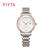 飞亚达(FIYTA)官方正品FIYTA Charming系列女手表镶钻自动机械钢带商务休闲腕表DLA26000.WWWD
