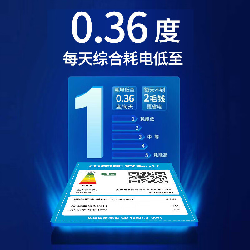 荣事达(Royalstar)98升迷你冰箱小型双门电冰箱家用宿舍冷冻冷藏节能一级能效BCD-98A168(白色)
