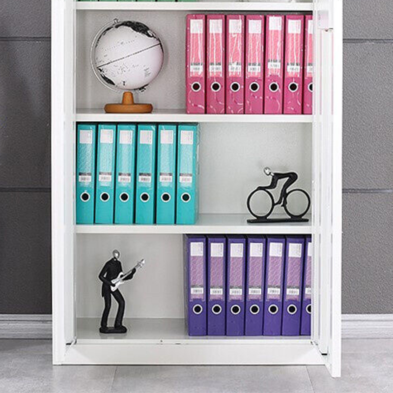 品美顺斯保险柜铁皮资料柜矮柜办公室储物柜通门白色国宝锁900*420*1850高清大图