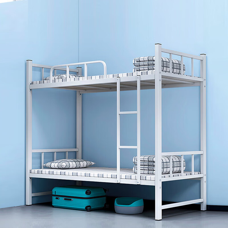 鑫金虎 钢制上下铺铁艺双层床员工高低床宿舍寝室成人铁架子双人床1.2米高清大图