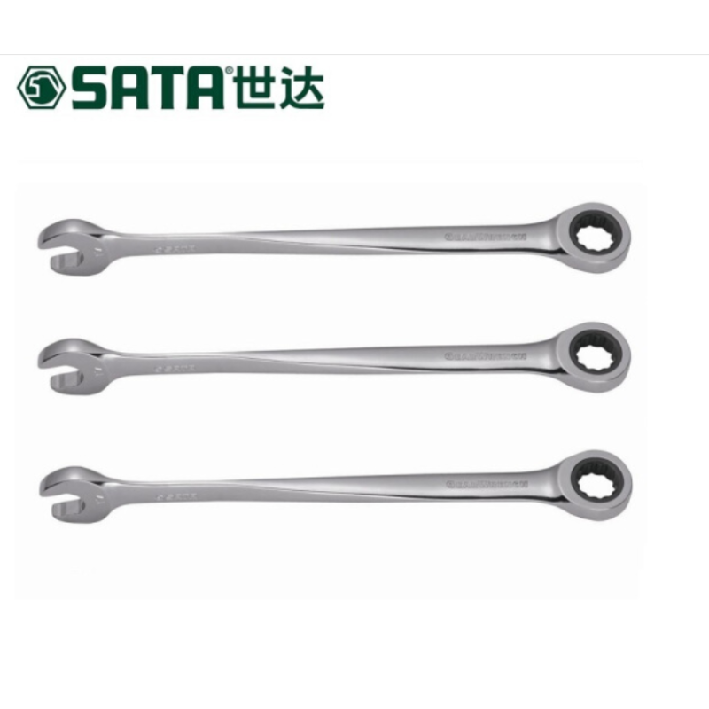 sata世达手动汽修工具扳子 汽车维修保养雾面电镀欧式两用单开口扳手单支装 40514-欧式两用扳手18MM