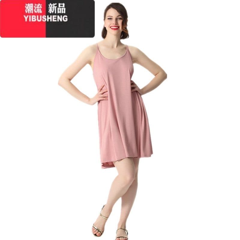 YIBUSHENG季特大码交叉吊带连衣裙宽松家居睡裙200斤300240加肥打底背心图片