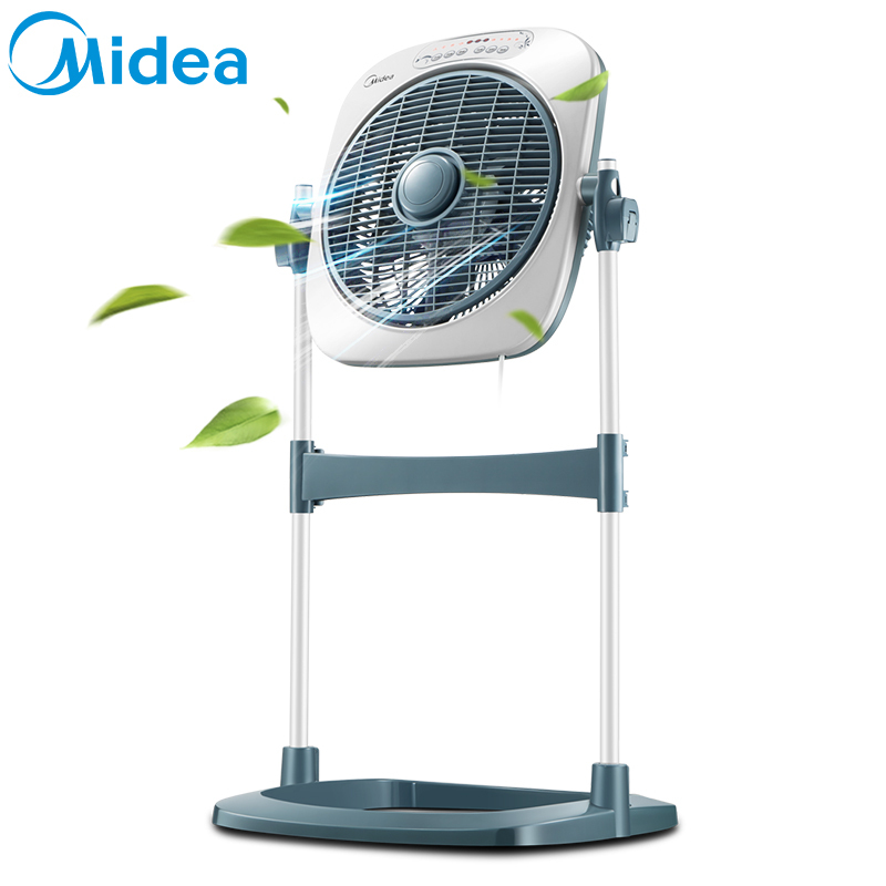 美的(Midea) 电风扇 KYS30-10CR 可升降 家用静音 旋转定时 遥控转页扇 空调伴侣