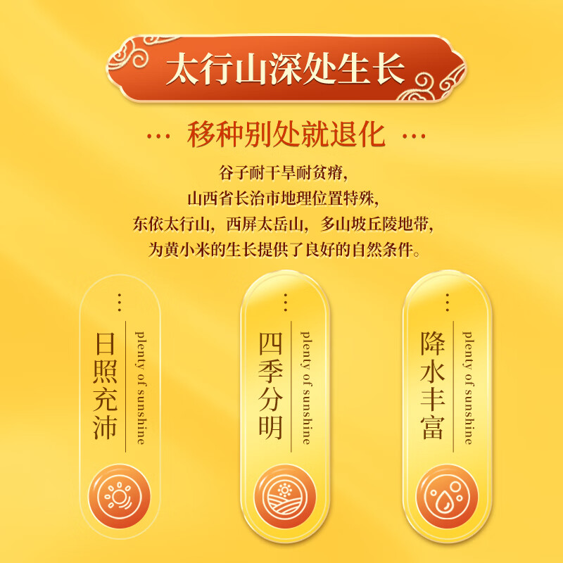 十月稻田 新米 山西黄小米 2.5kg 五谷杂粮 粗粮 早餐小米粥 真空5斤高清大图