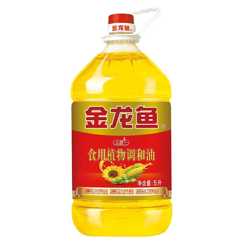 新春粮油套装(金龙鱼三合一调和油5L+金龙鱼御品珍珠米5KG+金龙鱼御品麦芯粉5KG)高清大图