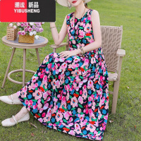 YIBUSHENG季新款高级棉绸连衣裙法式气质吊带沙滩裙女可外穿小众漂亮裙众 4XL建议145-160斤 2号