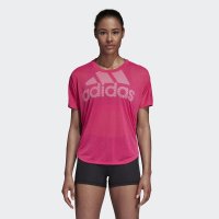 阿迪达斯（adidas）夏季女士圆领宽松型跑步运动T恤CZ8006