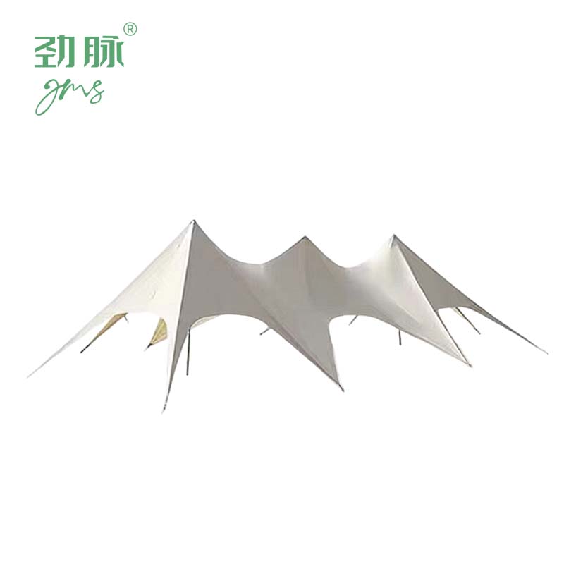 劲脉 三峰天幕 米黄色-20*8.6*4.5M 顶高清大图