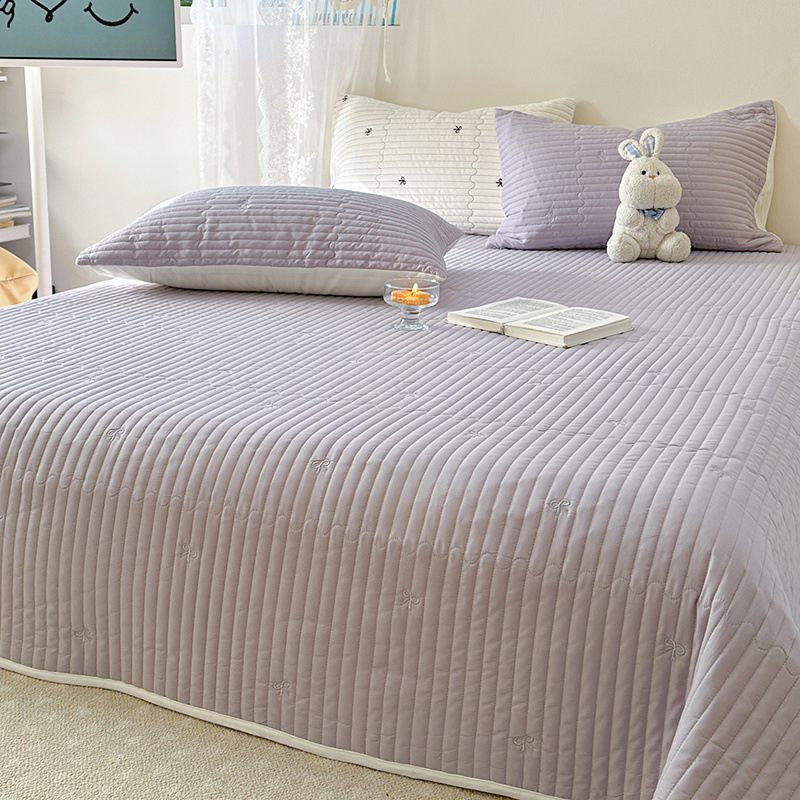 财巢 水洗棉夹棉床盖 150x230cm单床盖 /床高清大图