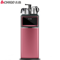 志高(CHIGO)茶吧机YR-5F-6 立式温热型 0.8L 保温 自动上水电热水壶饮水机家用触屏烧水壶 酒红色