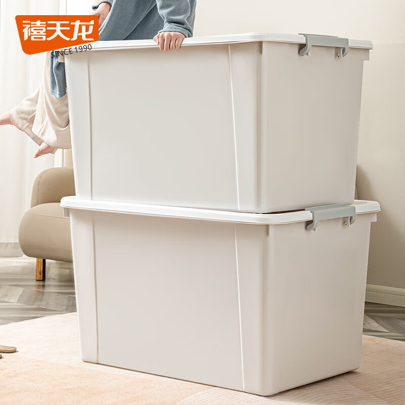 禧天龙(Citylong) X-6251佰纳收纳箱4个装(冰河灰)家用收纳箱大容量衣物整理箱杂物收纳箱高清大图