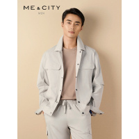 [1件5折价:115]MECITY男装夏季新款时尚翻领棉锦弹工装夹克