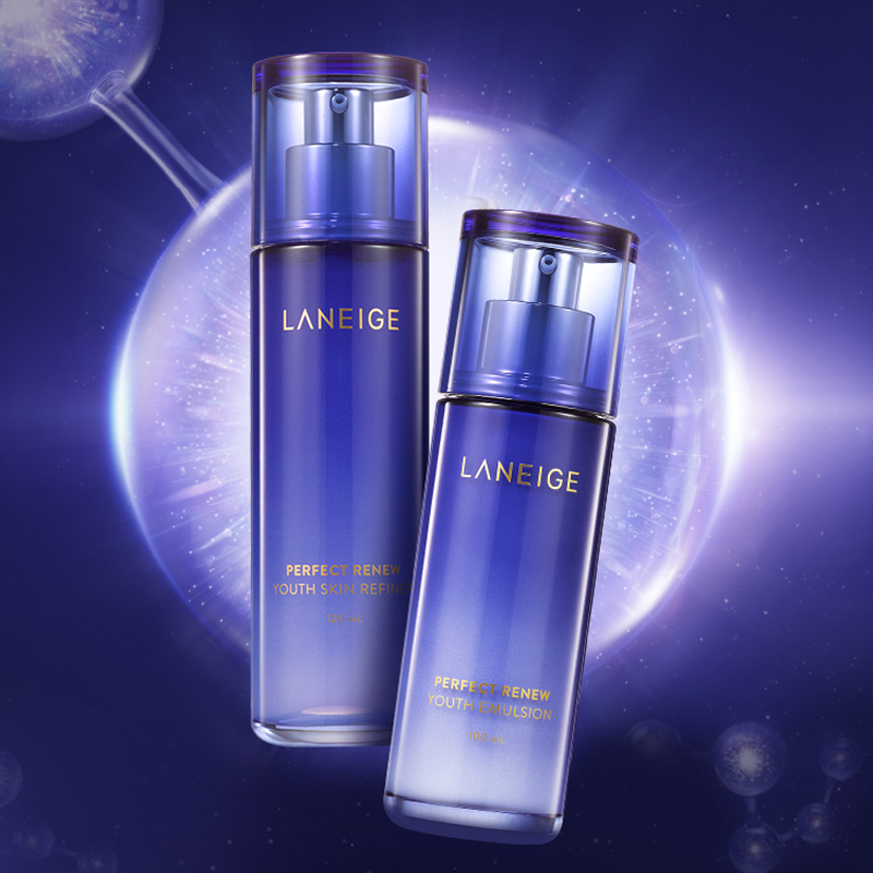兰芝(Laneige)致美青春水乳护肤套装(水120ml和乳100ml)抗初老肌淡化细皱纹