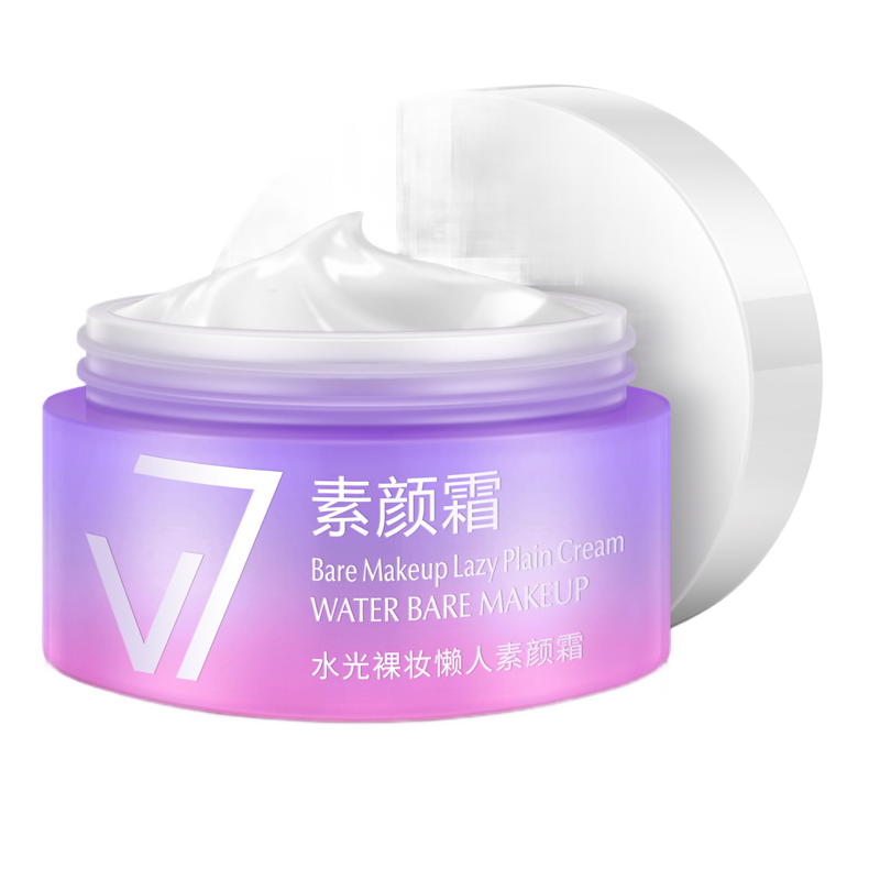 一枝春裸妆懒人素颜霜50g V7面霜提靓肤色保湿滋养遮瑕隔离面霜化妆品 50g