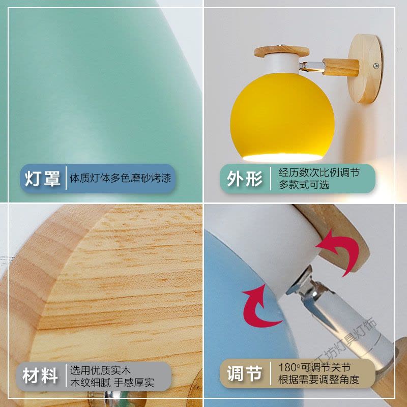 苏宁放心购 壁灯家用北欧现代简约卡通个性创意客厅背景墙壁过道灯卧室床头灯图片