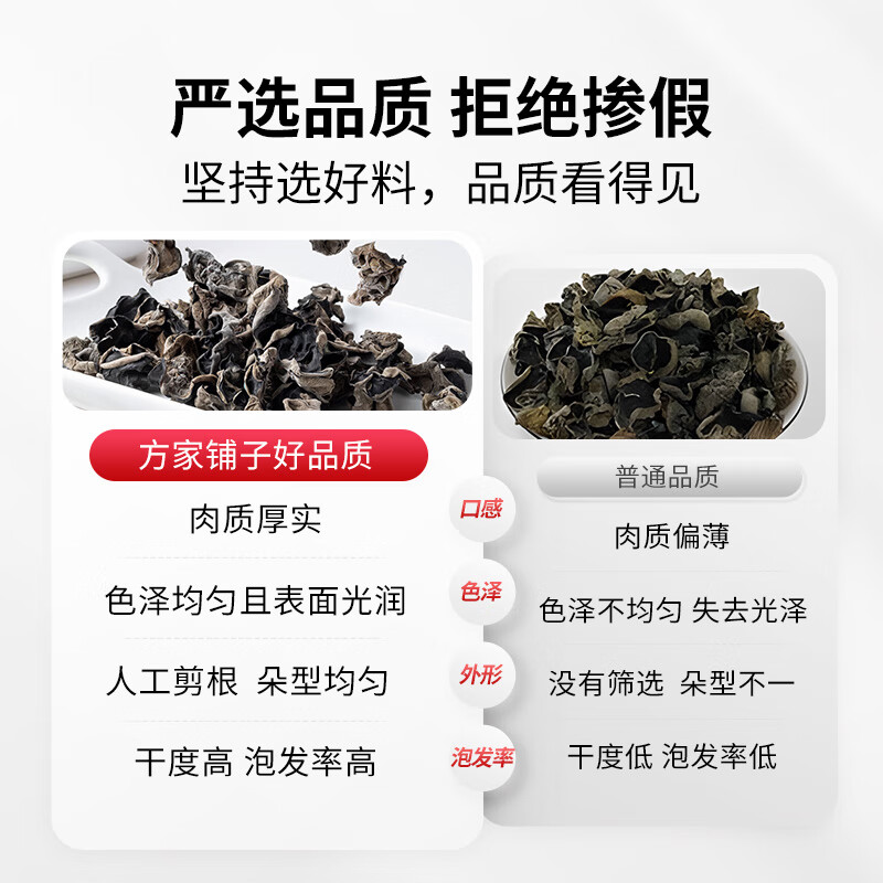 方家铺子 凉拌炒菜火锅食材黑木耳138g/袋装高清大图