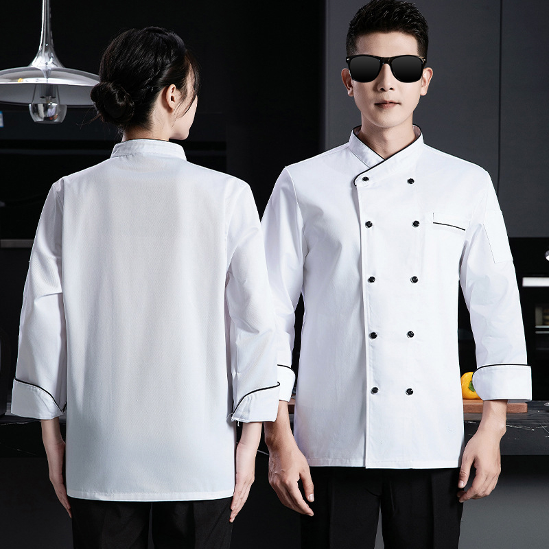 TDUO长袖秋冬餐饮厨师工作服X1 套 白色 L