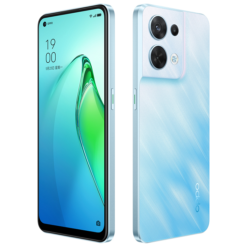 OPPO Reno8 晴空蓝 8GB+128GB 5G手机 天玑1300 旗舰芯片 长寿版 80W 超级闪充 5000 万水光人像三摄 全网通手机