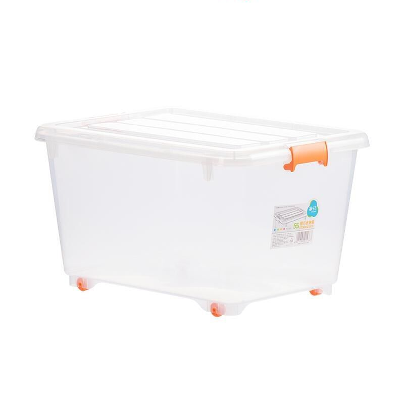 茶花(CHAHUA) 2825 精巧收纳箱颜色随机 58.5*45.4*34cm 公差±2cm 55L