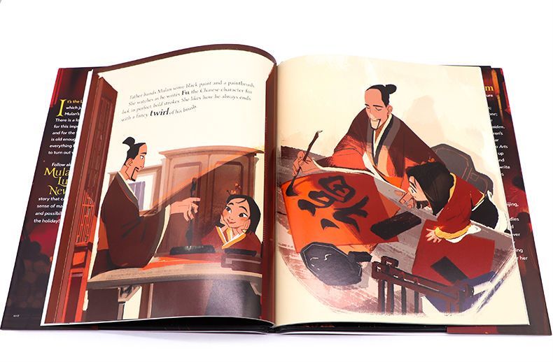 花木兰电影小说 [正版]花木兰的农历新年 英文原版 Mulan’s Lunar New Year 木兰的春节 迪士尼精装高清大图
