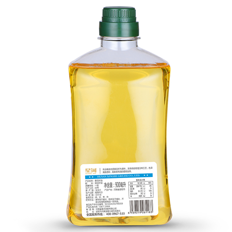 星河 充氮保鲜物理压榨葵花籽食用油900ml/桶