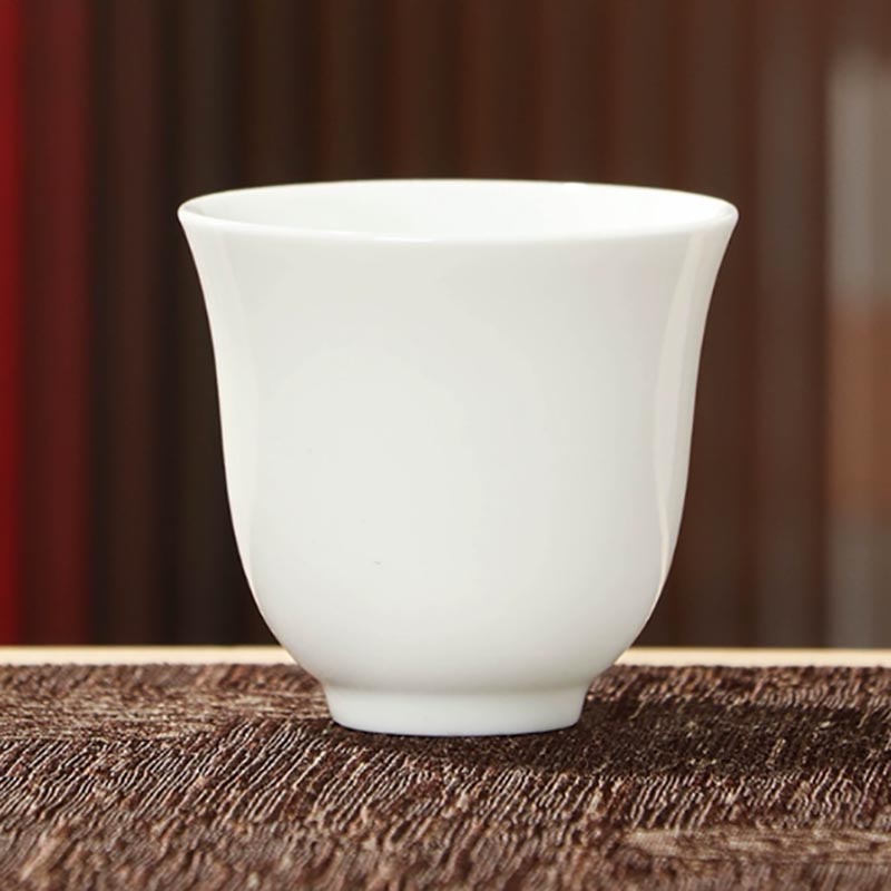 高白瓷茶杯聚香杯 长5*高4.5cm 容量50ml(10个装)高清大图