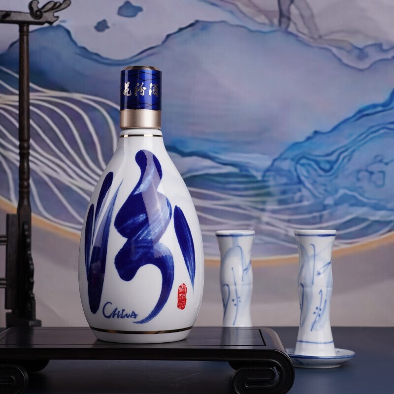 汾酒 青花30复兴版 清香型白酒 53度 500mL 双瓶装含礼袋 年份随机
