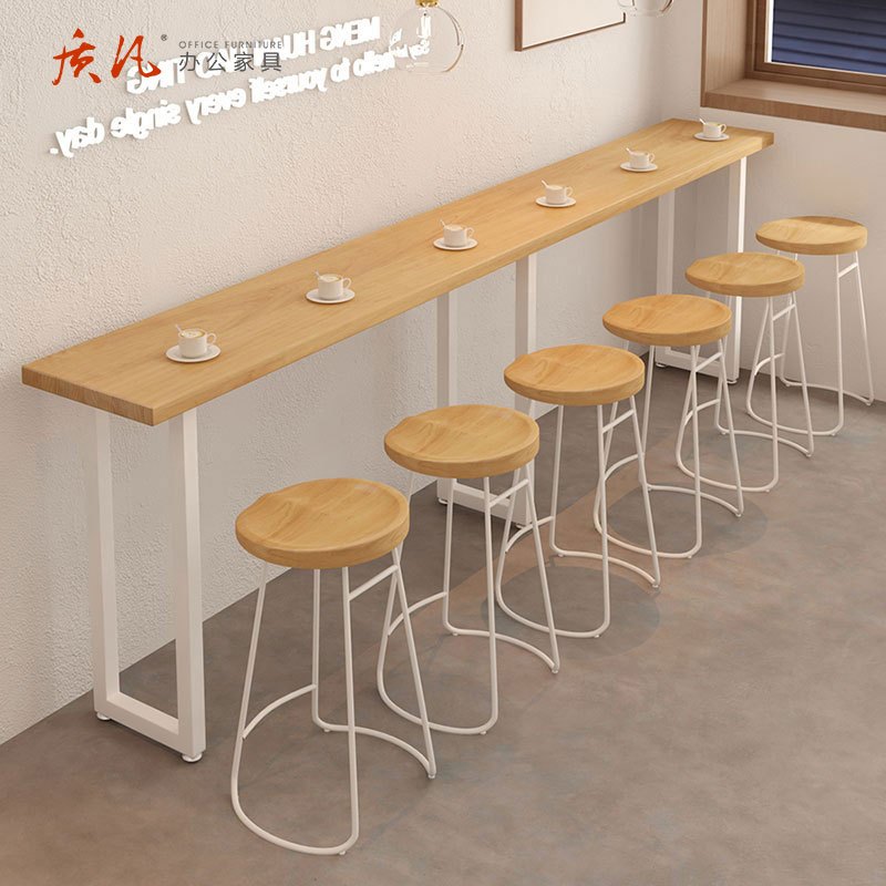 质凡简约高脚吧桌 定制吧桌5300*400*1050mm