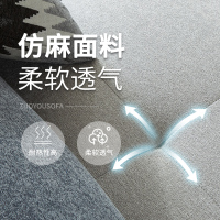 左右沙发北欧现代简约布艺沙发客厅乳胶沙发组合全套可拆洗大小户型多人位布沙发转角家具套装5039