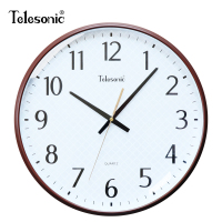 TELESONIC/天王星时钟大气居家挂钟餐厅创意挂表北欧现代简约石英钟表圆形客厅表