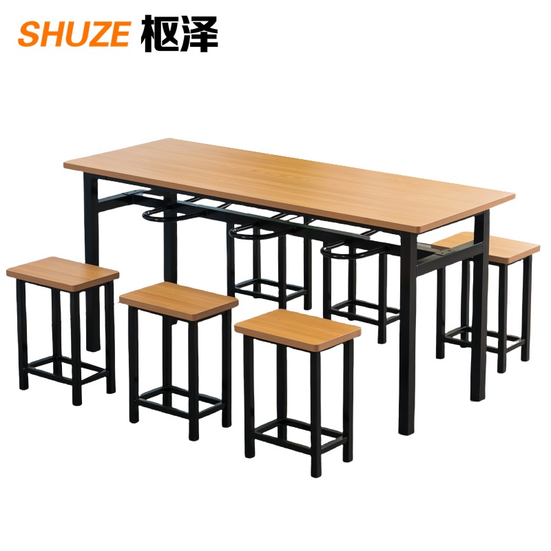 枢泽 餐桌 饭桌 一桌六凳 套高清大图