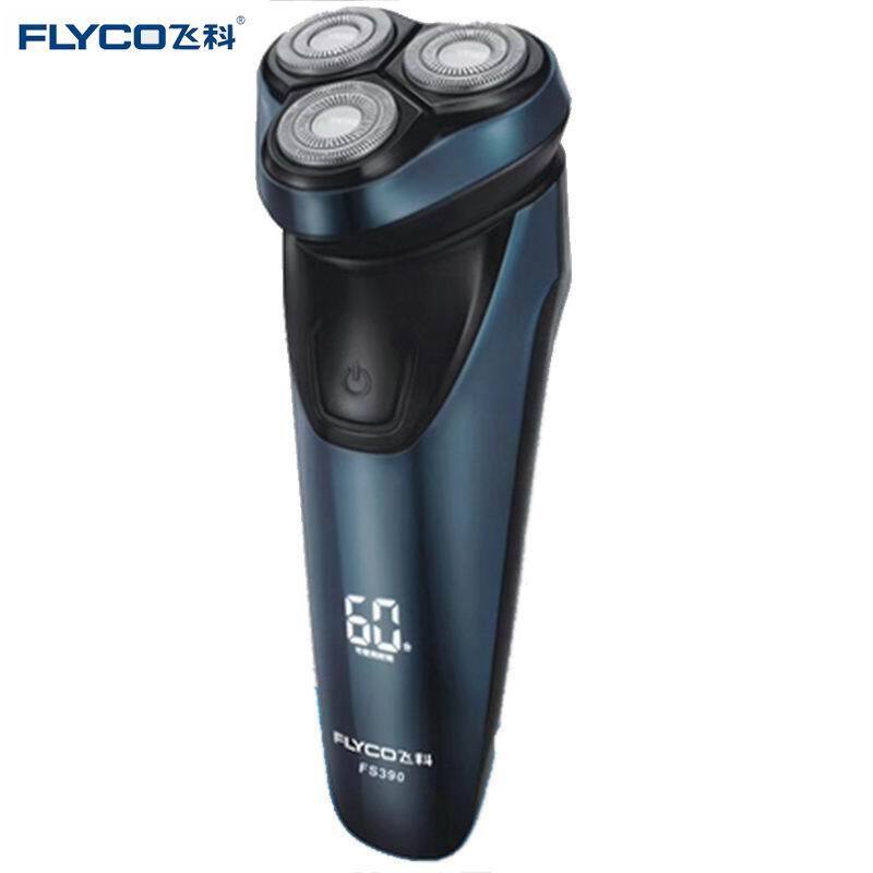飞科(FLYCO)电动剃须刀 FS390 全身水洗 三刀头旋转式 智能电量显示 单个装