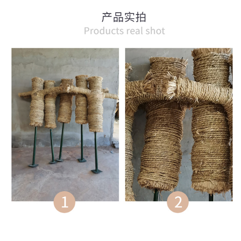 中拳王体能训稻草人日常训拼刺器材假人稻草人型打击桩-带底座稻草人高清大图