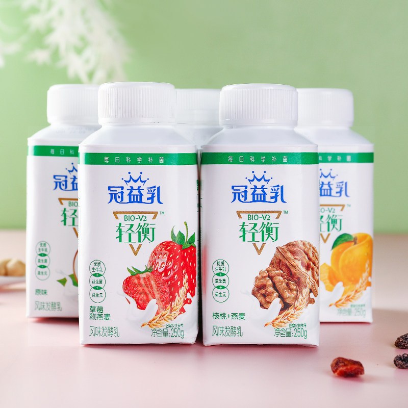蒙牛冠益乳酸奶风味酸牛奶250g原味益生菌发酵奶儿童学生营养酸牛奶