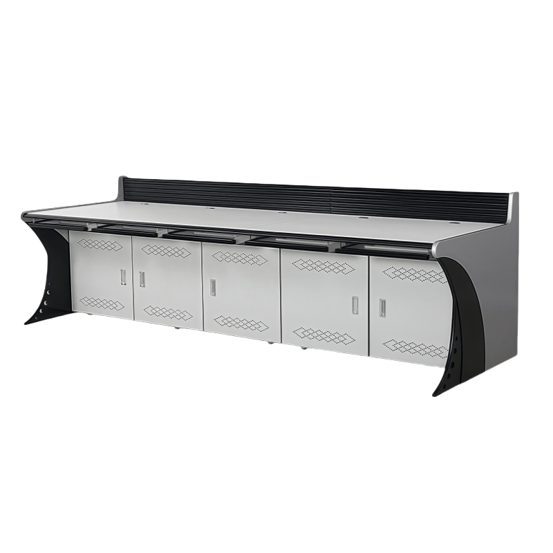 义尊监控室监控台五联台高清大图