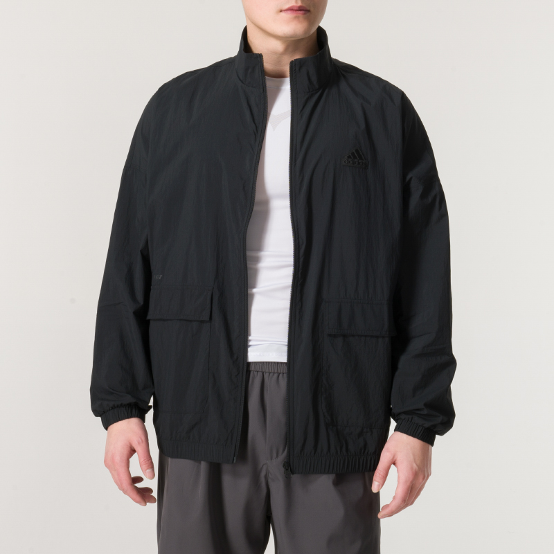 阿迪达斯(adidas)外套男装新款健身训练运动服立领防风休闲舒适梭织夹克 IT3954 ZP