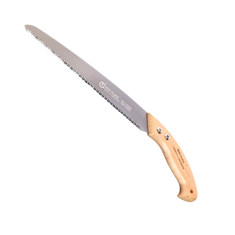 欧克(Ouke)手锯木柄手工锯伐木锯果树锯腰挂小型手持锯子270mmOK-9685\把高清大图