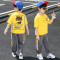 乌鹿童装男童套装夏装2021夏季新款儿童套装中大童小男孩时尚洋气短袖T恤九分裤两件套潮3到12岁
