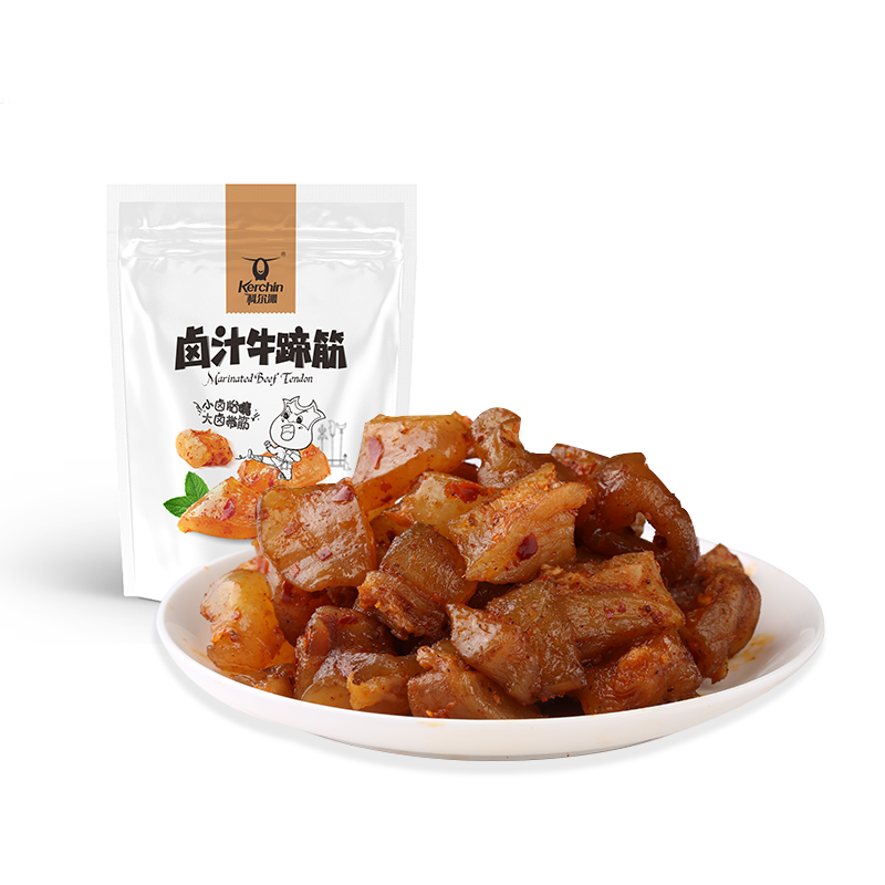 科尔沁 休闲肉脯零食 卤汁牛蹄筋 香辣味 68g 内蒙古特产