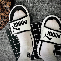 彪马（PUMA）男女拖鞋运动休闲鞋时尚耐磨透气厚底魔术贴一字拖鞋 372280-02 统一颜色 35.5